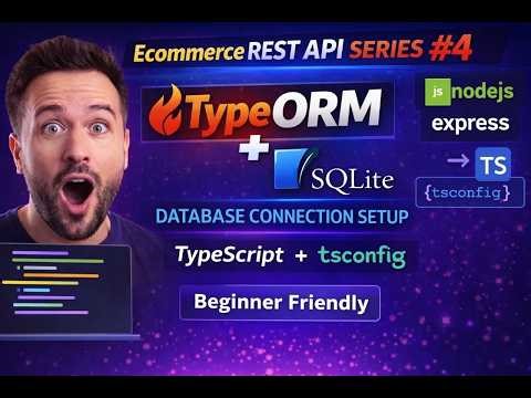 Ecommerce REST API Series #4 | TypeORM + SQLite Database Connection Setup
