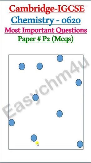 Cambridge IGCSE Chemistry (0620) | Most Important Paper 2 MCQs 🔥 Score A+ | Exam 2026–2027*