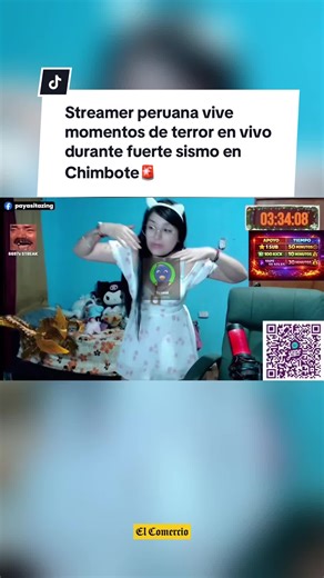 Streamer peruana vive terror en Chimbote durante sismo
