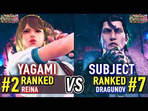 T8 🔥 YAGAMI (#2 Ranked Reina) vs SUBJECT (#7 Ranked Dragunov) 🔥 Tekken 8 High Level Gameplay