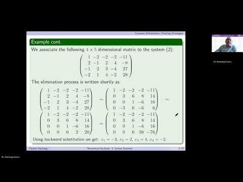 Numerical Analysis 3.2. Gaussian Elimination and Pivoting Strategies