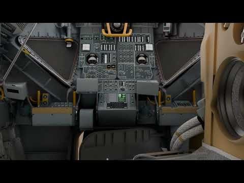 Apollo Lunar Module interior animation showcase