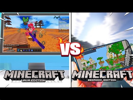 Minecraft Java and Bedrock PvP differences