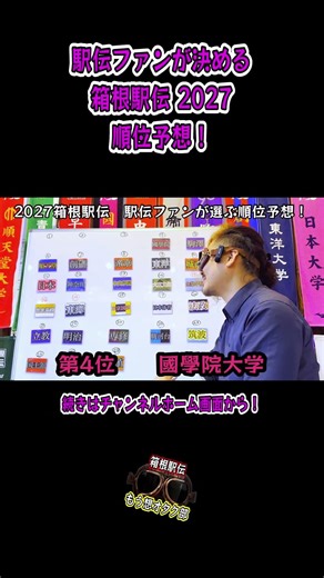 國學院大学 【第103回箱根駅伝2027】順位予想！駅伝ファンが選んだ！青山学院大学・駒澤大学・東洋大学・早稲田大学・中央大学・國學院大学はいかに？？ #箱根駅伝 @箱根駅伝もう想オタク部