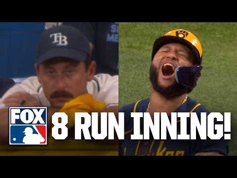 BREWERS BATS HEAT UP! Milwaukee has EIGHT-RUN Inning for 10-0 Lead vs Rays in Game 3 of World Series