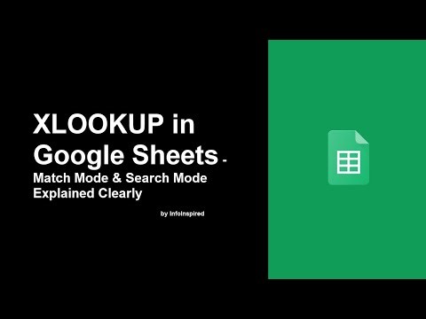 XLOOKUP in Google Sheets – Match Mode & Search Mode Explained Clearly