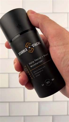 The first anti-aging moisturizer for men with facial hair. A fast-absorbing, non-greasy pH-balanced daily facial moisturizer Hydrates the skin and beard Reduces the appearance of fine lines and wrinkles Firms and tones the skin Support healthy barrier function Evens skin tone For Facial Hair Softens the beard/stubble Reduces beard itch and irritation Reduces beard flakes Supports healthy beard growth This first-of-its-kind powerhouse is designed for daily use on both your handsome face and facia