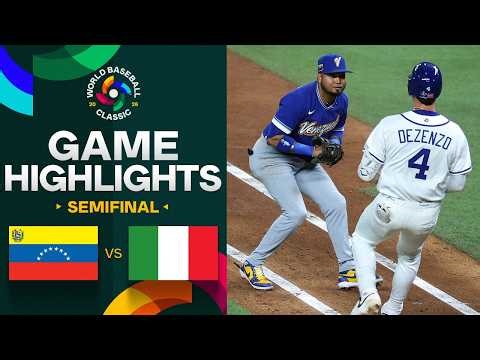 Venezuela vs. Italy 2026 World Baseball Classic Semifinals | Game Highlights