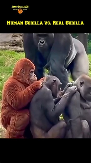 Human Gorilla vs. Real Gorilla!