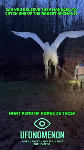 They captured this mythical beast! The Pegasus! #pegasus #myth #horse #capture
