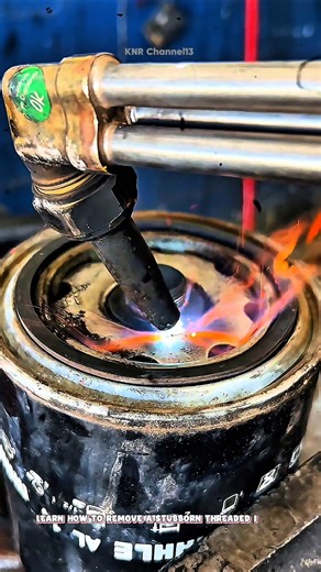 Extracting a Stuck Filter Thread#shorts #satisfying #technique #welding #working