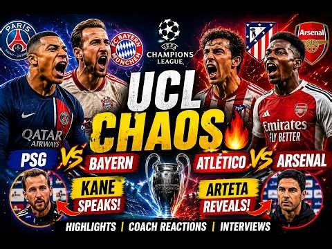 PSG vs Bayern FULL Breakdown ⚽ Kane Interview + Coaches Reaction Atlético vs Arsenal Today