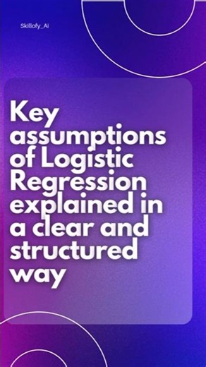 Assumptions of Logistic Regression