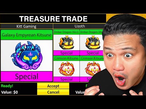 Trading GALAXY Kitsune For 24 Hours - Blox Fruits