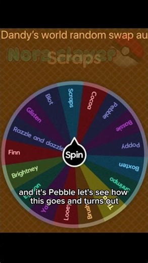 Day 13 of spinning a wheel for Dandy‘s world ￼a dandy’s world random swap AU