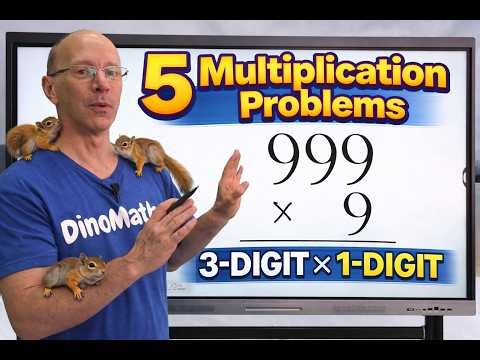 5 Multiplication Problems (3-Digit × 1-Digit) | Easy Step-by-Step Math Practice