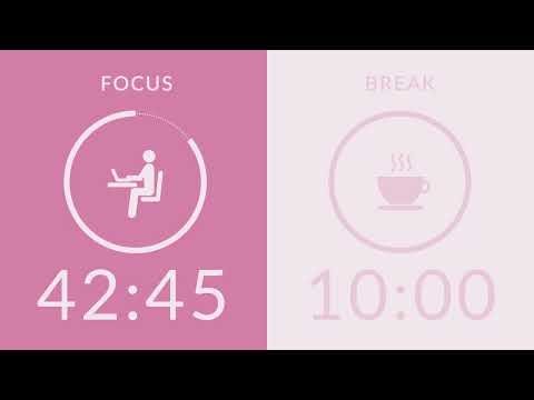 50/10 Pomodoro Timer with Pink Noise 🎧 4-Hour Study with Me for Deep Focus & ADHD ✨