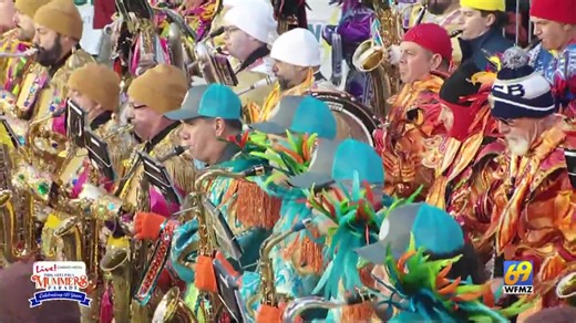 South Philly String-Band performing at the 2026 Live Casino & Hotel Philadelphia Mummers Parade! Courtesy of WDPN Me-TV2 Wilmington/Philadelphia & WFMZ | Philadelphia String Band Assn.