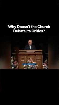 Why Doesn't the Church Debate Its Critics? #lds #debate #church