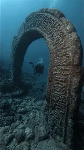 Divers Discover Sunken Archway With Symbols Still Visible