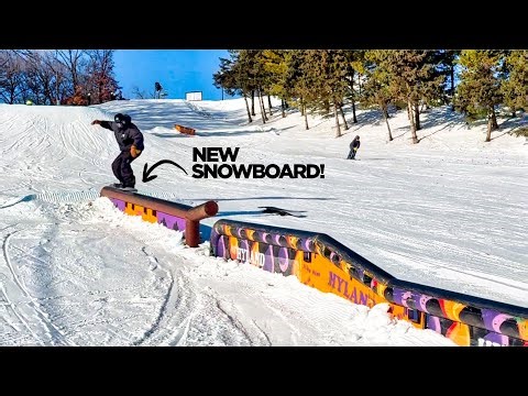 POV: HOT LAPS at Hyland with my new Snowboard! (CHAOS)
