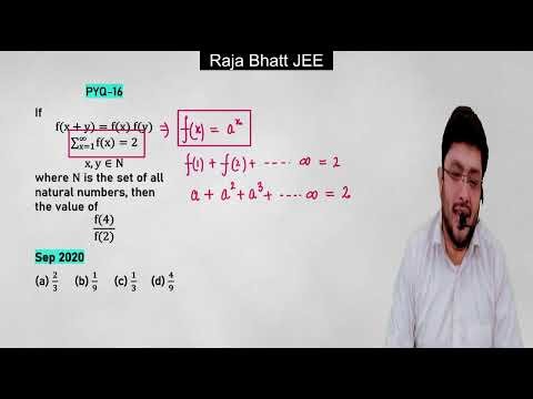 🔥 JEE 2024 Math PYQ | Functional Equation Solution | Infinite GP Series
