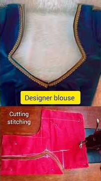 ✅😱Designer blouse cutting stitching tutorial😍#shorts #ytshorts #youtubeshorts #viral #trending #tips