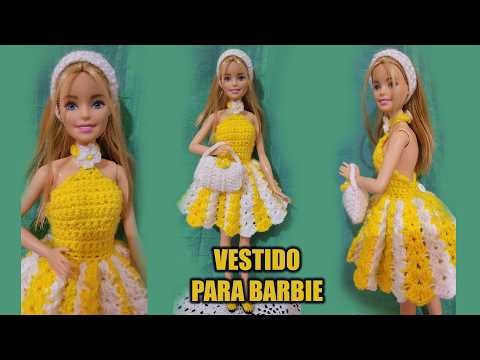 VESTIDO DE 15 AÑOS PARA BARBIE TEJIDO A CROCHET || PASO A PASO