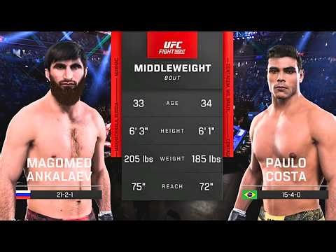 Magomed Ankalaev vs Paulo Costa FULL FIGHT | UFC 5 AI Simulation Gameplay (CPU vs CPU)
