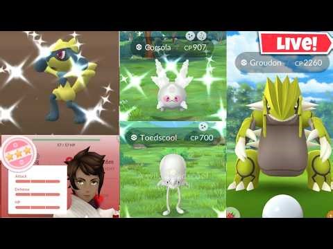 Hunting✨️Shundo Riolu & Galarian Corsola, Raid in Pokemon Go