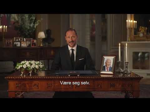With English subtitles: Norway's New King Haakon gives speech after death of his father, King Harald