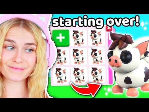 Starting Over With MINI PIGS In Adopt Me