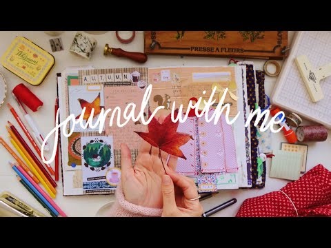 ✿ JUNK JOURNAL WITH ME ✿ Fall Bucket List 🍂 cozy autumn journaling ideas 🍁