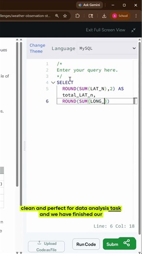 Day 32 of solving HackerRank SQL problems in under 1 minute! 🚀 #datascience #learnsql