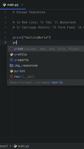 Python Escape Sequence Basics #python #coding #developer #techtips
