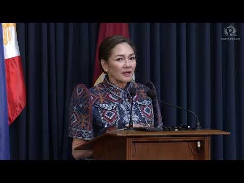 Senator Risa Hontiveros holds press conference