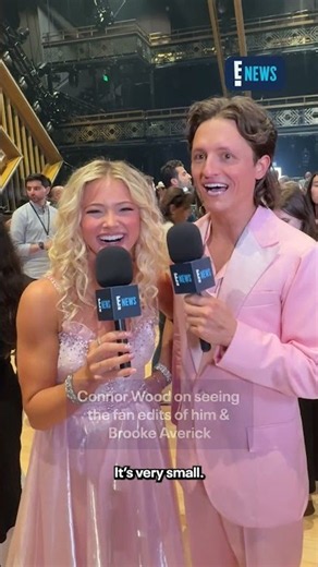 Connor Wood talks about seeing the fan edits of him and his podcast co-host Brooke Averick. #DWTS