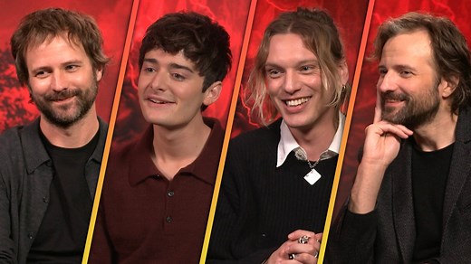 🚨Spoiler alert!🚨 It all comes down to this... Noah Schnapp, Jamie Campbell Bower and the Duffer brothers react to the shocking reveals in 'Stranger Things' season 5 vol. 2. | Entertainment Tonight