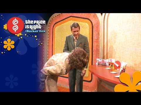 Contestant Closely Inspects the Items During Grocery Game | The Price Is Right 1973