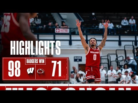 Highlights at Penn State || Wisconsin Basketball || Jan. 22, 2026
