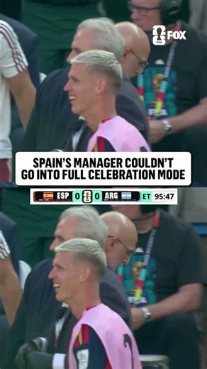 Spain's bench thought they had the winner