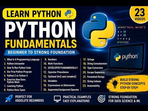 Python Fundamentals for Beginners | Learn Python from Scratch | Complete Beginner Course