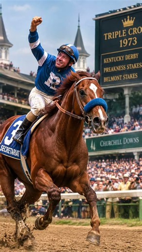🏆 Secretariat’s Historic Triple Crown — 1973 🐎🇺🇸 #Secretariat #TripleCrown #HorseRacing #USHistory