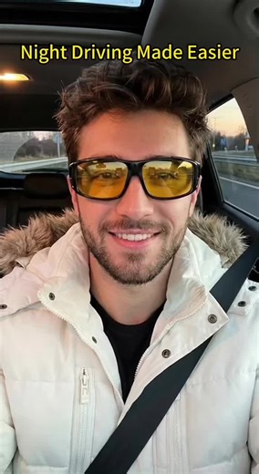Your night driving will be saved by these polarised night driving glasses. #nightdrivingglasses #fitoverglasses #drivingtips #tiktokshopfinds #foryoupage❤️❤️