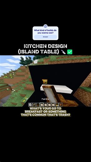 Minecraft: Simple Island Kitchen Table ✅ #shorts #minecraft #minecraftbuilds #minecrafttutorial