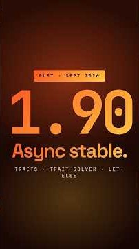Rust 1.90 just shipped. Async traits stable, next-gen trait solver default, let-else chains land.