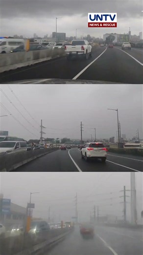 Bumper to bumper traffic situation sa southbound lane ng Skyway 3 I August 17, 2026