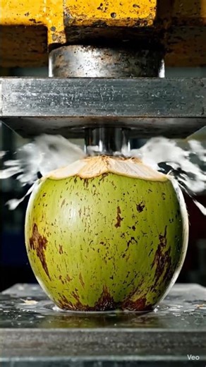 Hydraulic Press vs Coconut | Will It Explode?