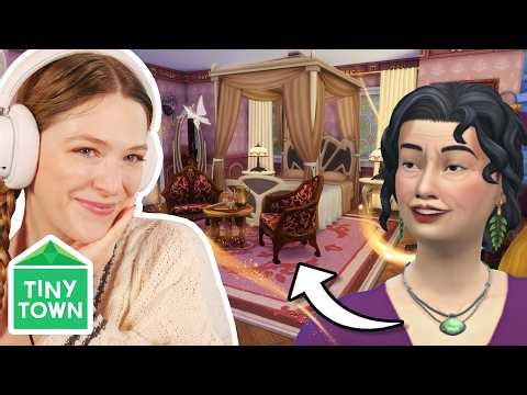 building a tiny SPELL SHOP in the sims 4 | tiny town