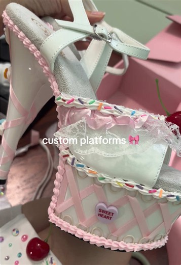 i loooove making custom outfits ♡ 🍭💝 this sweet customer asked for an all white set with my classic candy bra, bottoms,   heels design and i had so much fun putting it together 🍬🤍 i handmake every piece   package every order myself! 🍬🍭🌈 ( ˘͈ ᵕ ˘͈ ) i’m just a one woman team over here, so every order means the world to me ♡ thank u for letting me make ur dream outfits !! ♡₊˚ 🦄🧁🎀